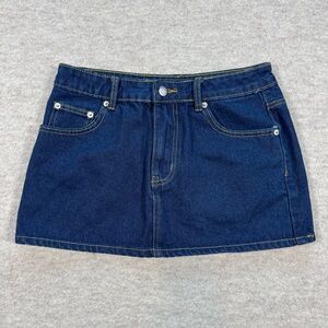 Vintage Dark Blue Denim Mini Skirt